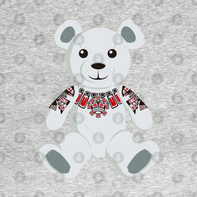 Haida tattooed teddy bear by TurkeysDesign